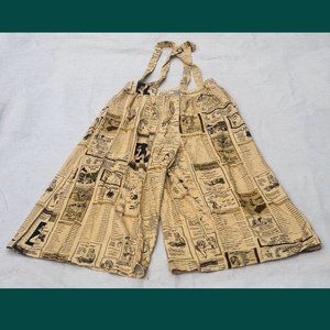 Fashion Brand Company Suspender Linen Wide Leg Trousers